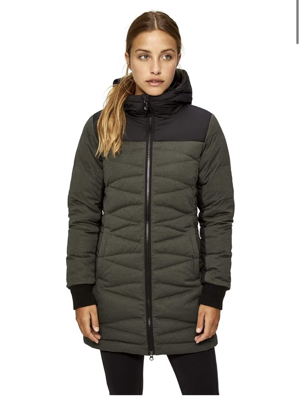 Lole Women's Faith Down Jacket green and black